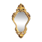 Vintage gold leaf resin wall mirror