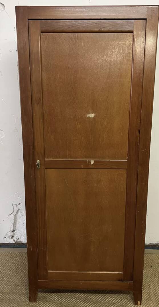 Vintage wooden Parisian wardrobe