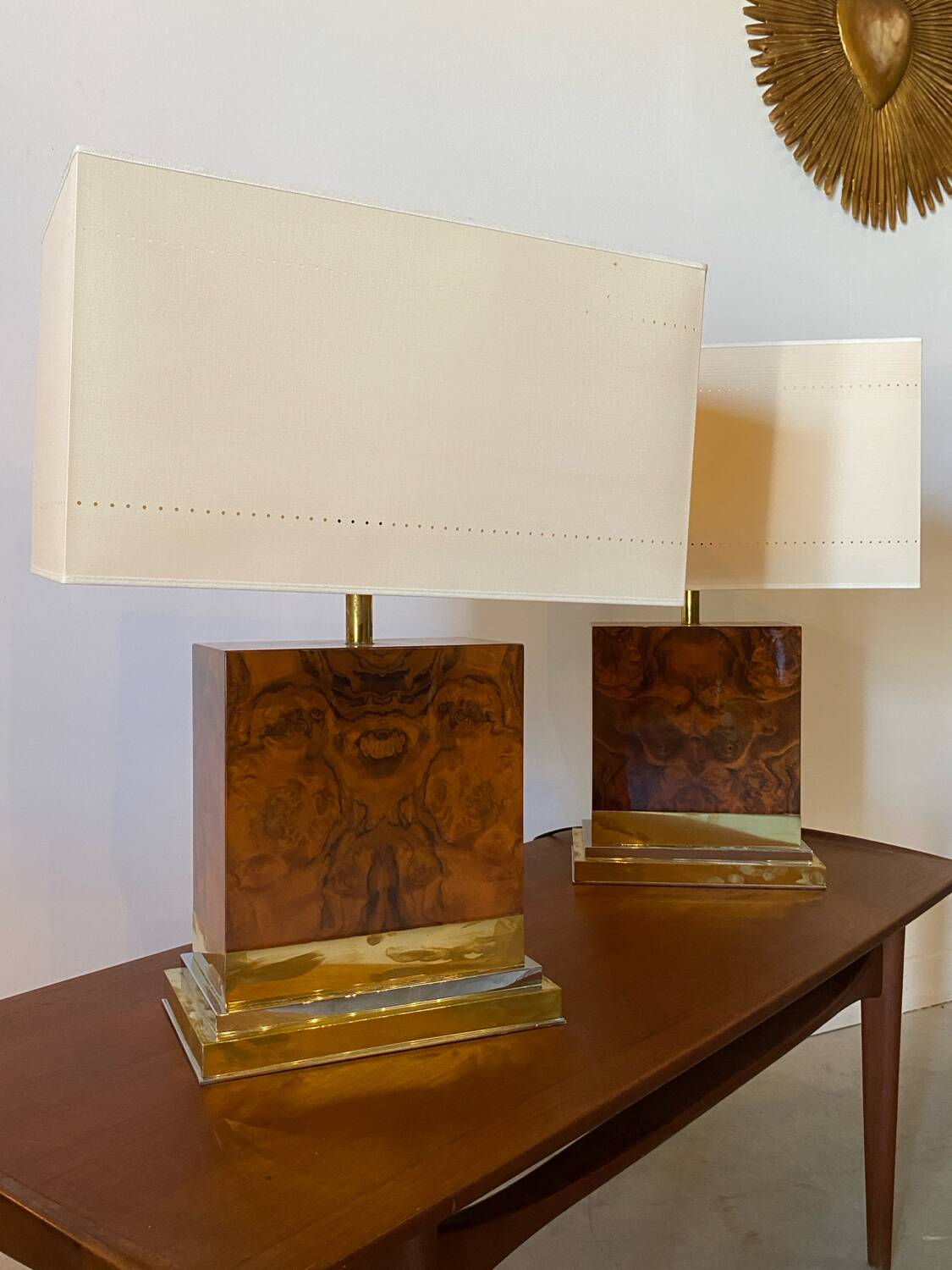 Pair of Jean-Claude Mahey lamps, 1975