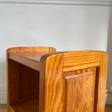 Vintage solid pine bedside table