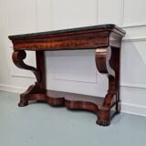 Antique french flame mahogany console table c1830