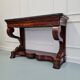 Console antique en acajou à flamme française c1830