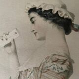 Rare Estampe "La Curieuse. Les Filles d'Evel" - Vidal & Posselwhite - Goupi
