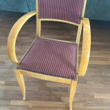 70s armchair chair in Vichy fabric