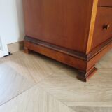 Elégante commode  en merisier – 3 tiroirs –Années 80