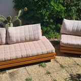 Bench and fireside chair Maison Regain 1970