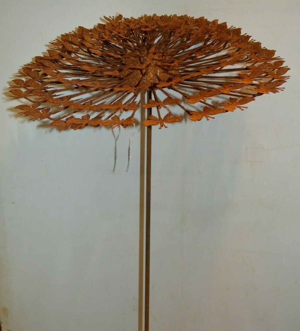 Wrought iron flower with butterflies
