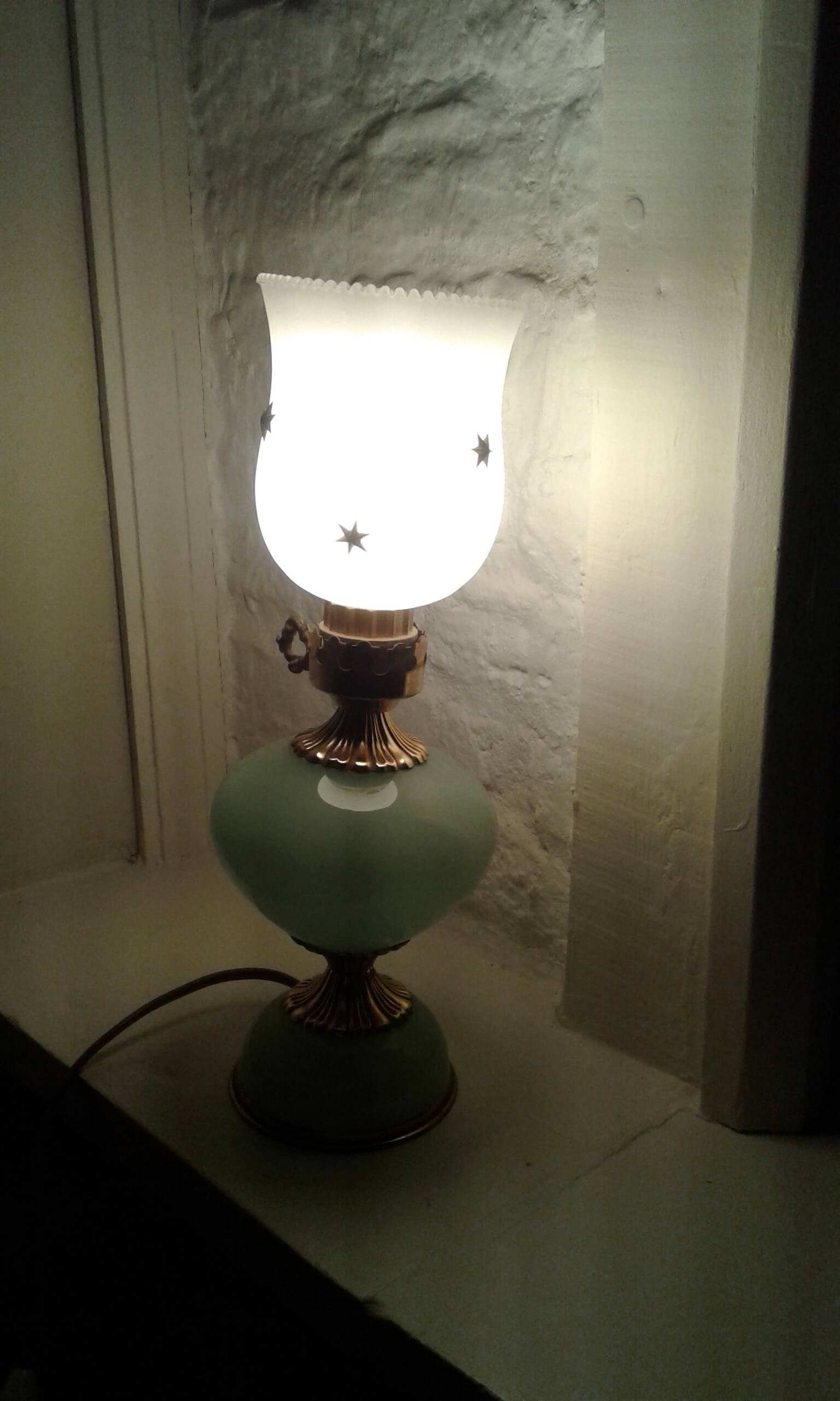 Opaline lamps.