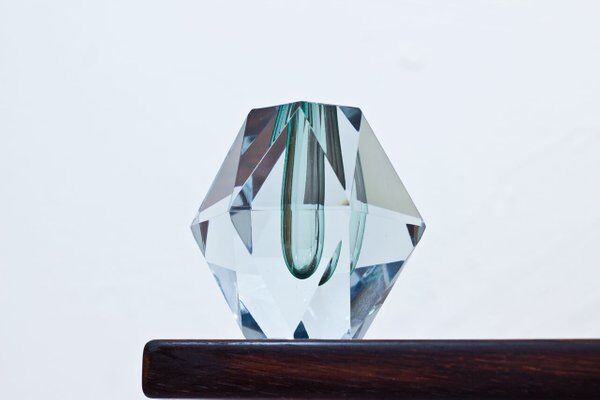 Crystal Vase Cut by Asta Stremberg for Strembergshyttan, Sweden, 1950s