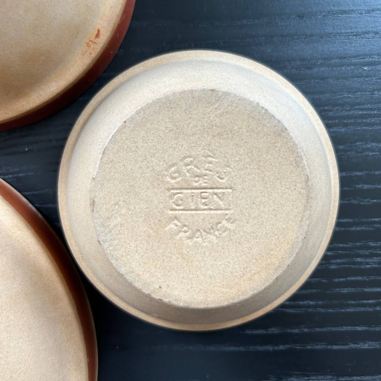 Series of 4 Gien sandstone bowls