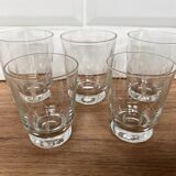 Set of 5 glasses engraved glass cup