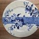 Two flat plates Gien blue tone