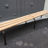 Former vintage mullca school bench. tubular pedestal
