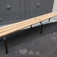 Former vintage mullca school bench. tubular pedestal