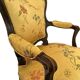 Pair of eighteenth-century silk armchairs
