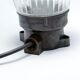 Black bakelite and pressed glass wall lamp, czechoslovakia 1950s