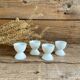 4 coquetiers en verre opalin blanc