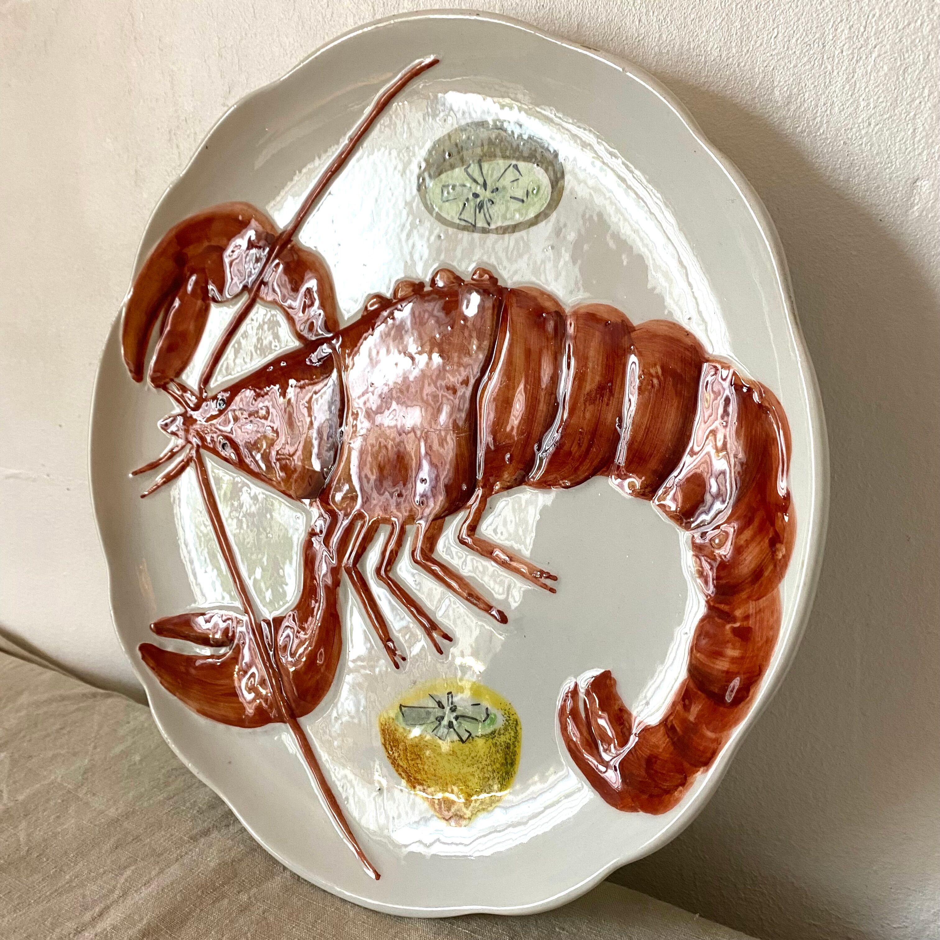 Decorative plate Lobster Italy
