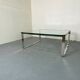 Table basse moderniste suisse en chrome, acier et verre de Strässle, années 1970