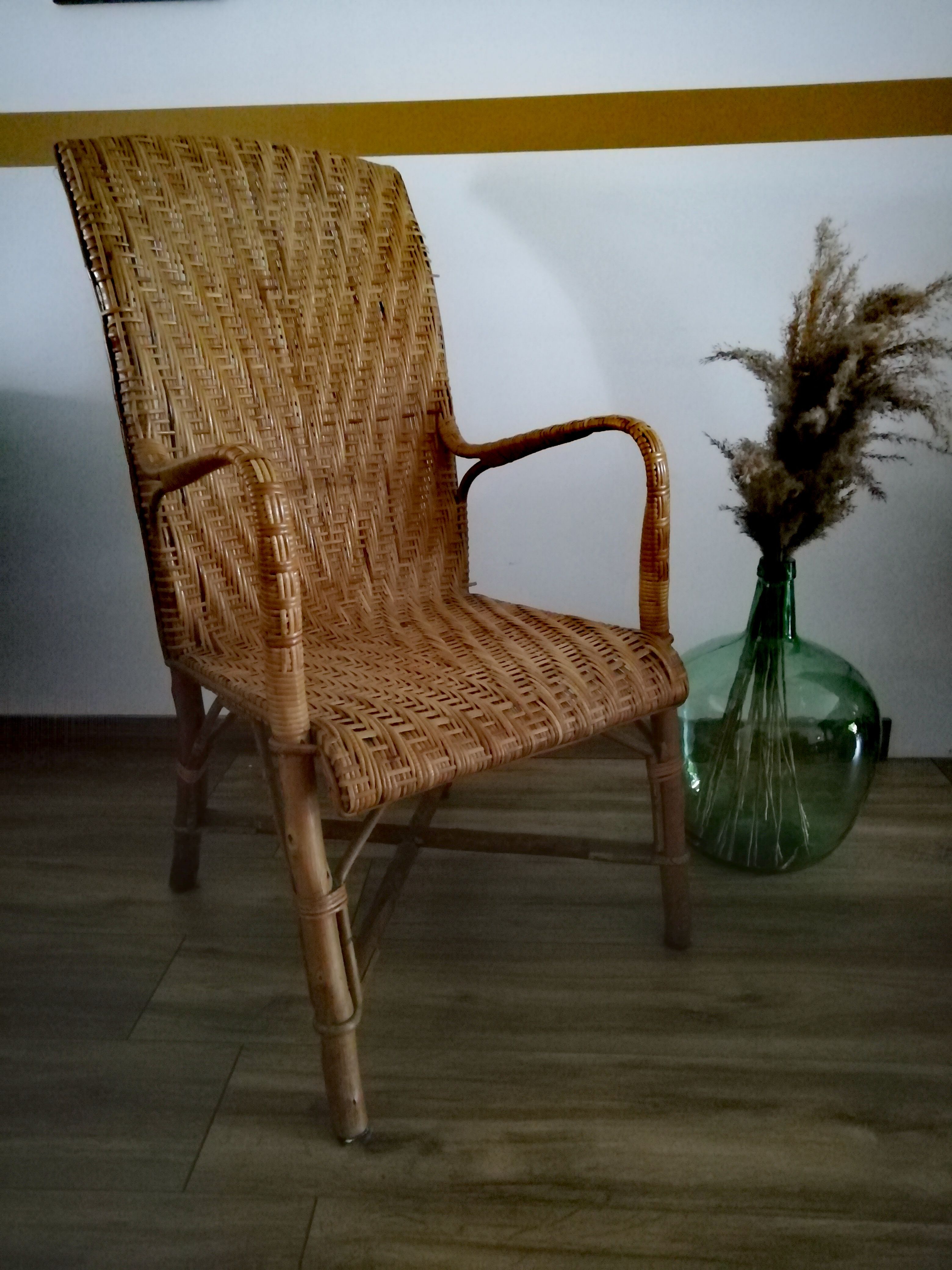 Rattan armchair