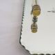 Wallano engraved mirror glass top 50s/60s