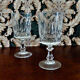 Five Chiseled Crystal Wine Glasses - Vintage 60s Glasses