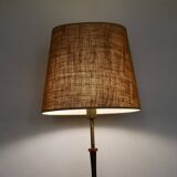 Lampadaire danois en verre, laiton et palissandre 1960