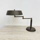 Mid-century Italian brass table desk lamp with pantograph arm, 1940s