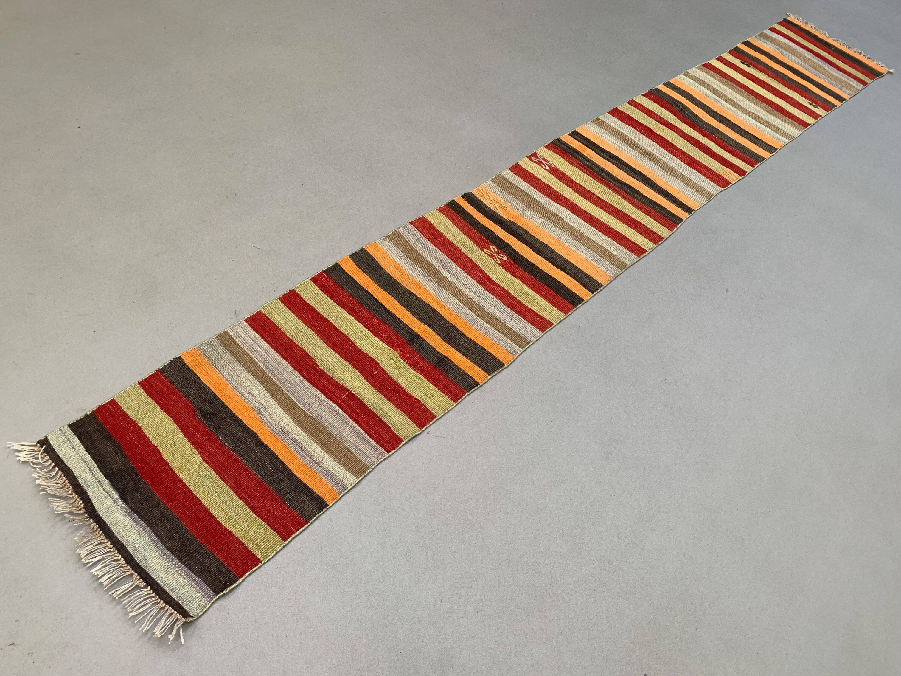 Old Turkish narrow Kilim Runner 347x49 cm shabby chic, vintage kelim