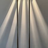 Modernist halogen floor lamp with a gold bowl, 1980.