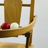 Vintage wooden doll high chair convertible into a walker
