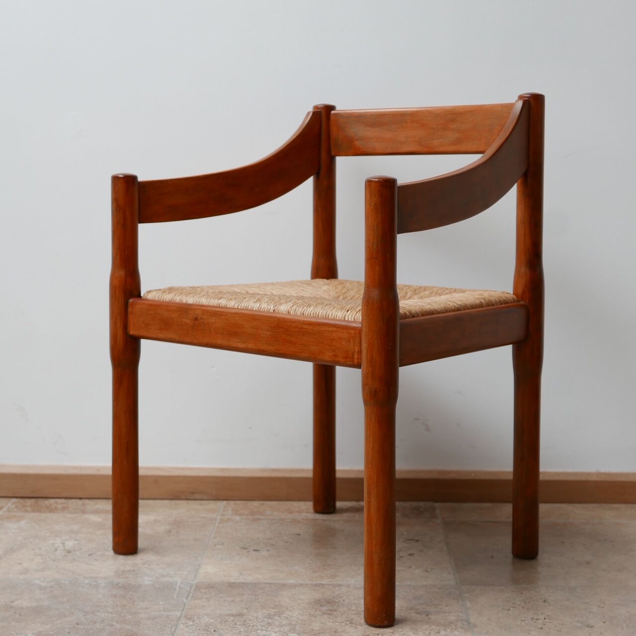 Italian Mid-Century Carimate Rush Armchair by Vico Magisretti