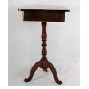 Side table on a mahogany pillar from around the year 1850s