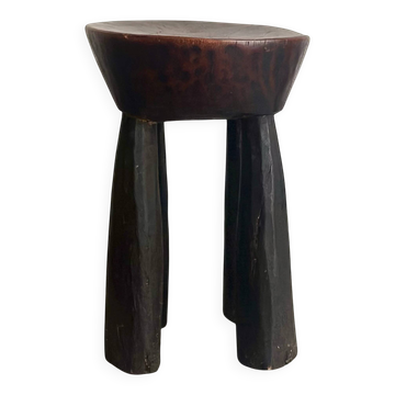 Tripod stool in carved wood, Senoufo art