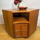 Vintage Nathan Teak Corner Cabinet (c. 1960s–1970s) – Mid-Century Modern  A