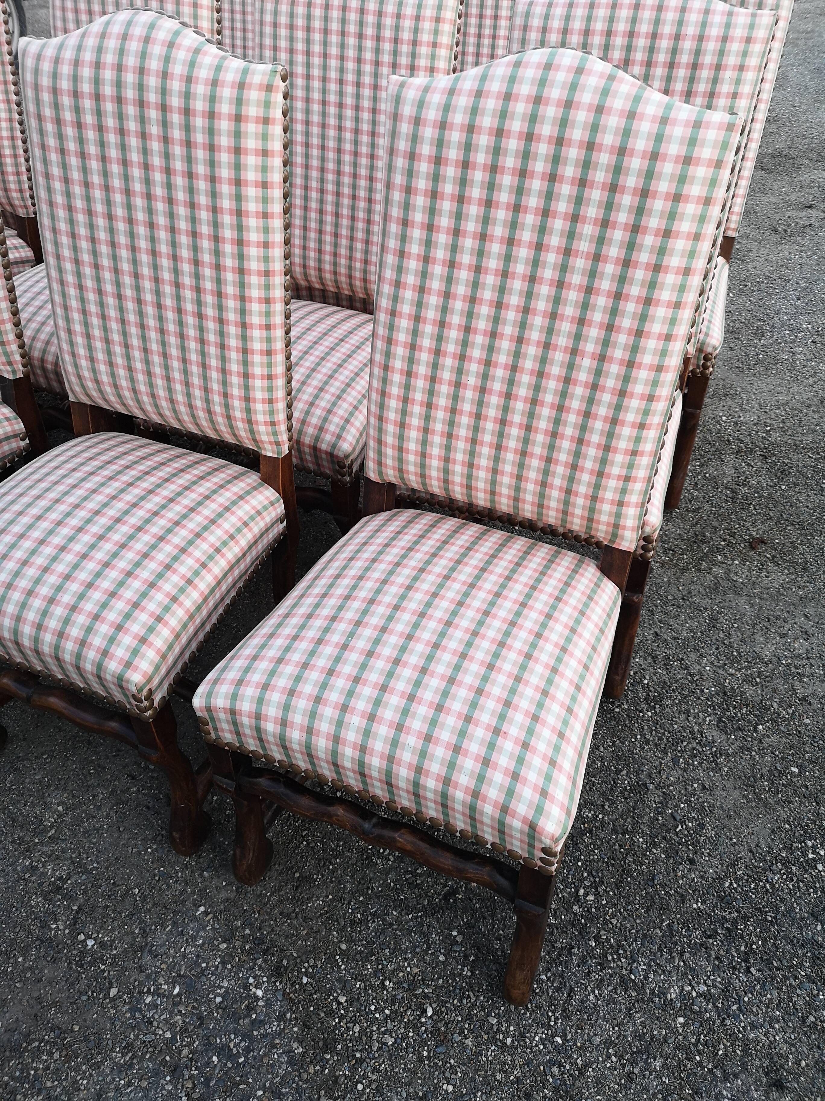 12 Louis XIII chairs