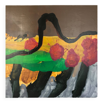 Acrylic on canvas by delphine epron (1967). sentier, 2006