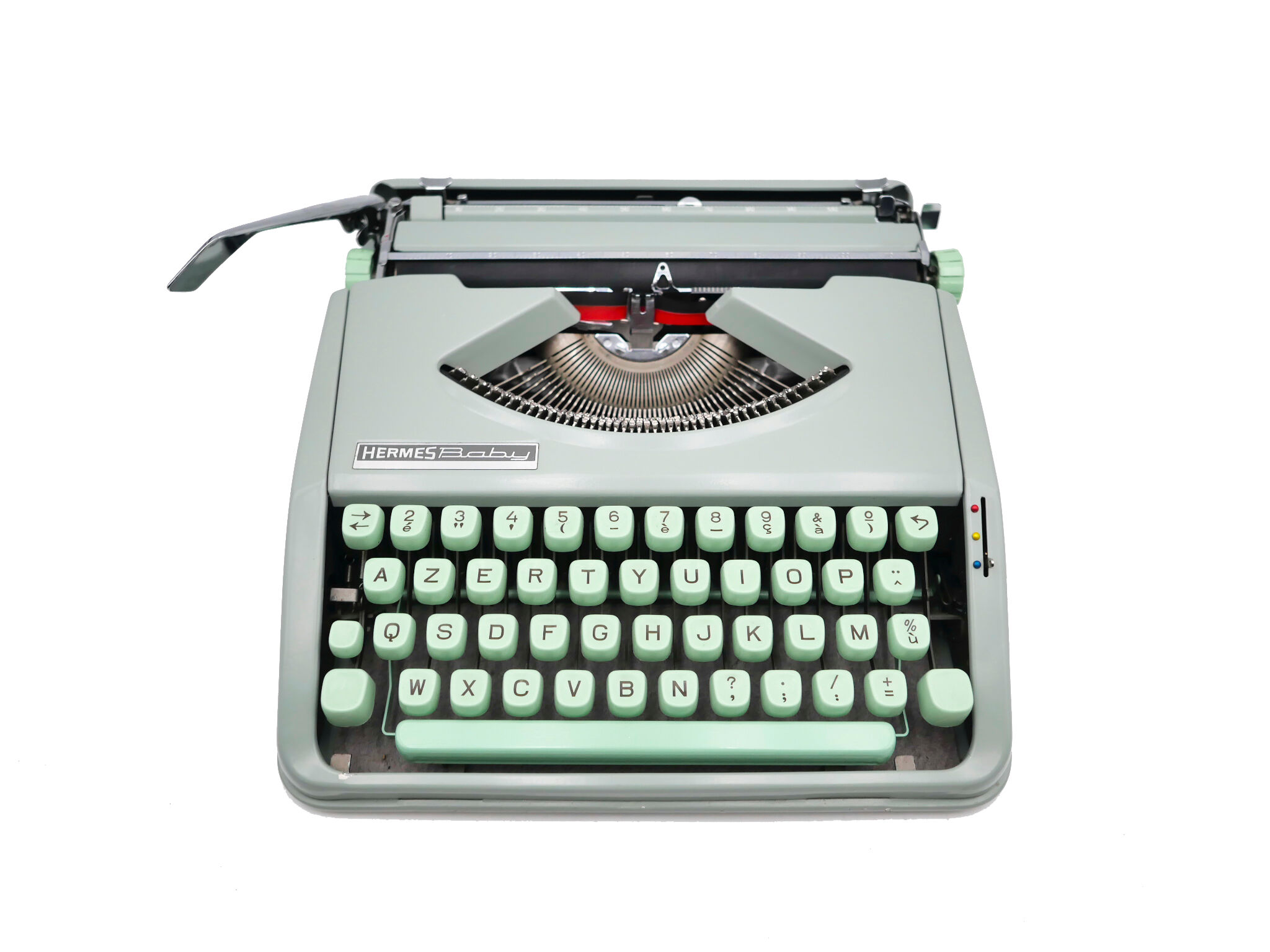 Typewriter Hermes baby green linden revised ribbon new