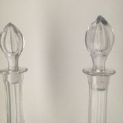 Paire de carafes en cristal vintage