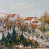 Oil on canvas Marino Scardigli (Pistoia, 1921-Pescia, 2005) - Tuscan landscape