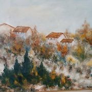 Oil on canvas Marino Scardigli (Pistoia, 1921-Pescia, 2005) - Tuscan landscape