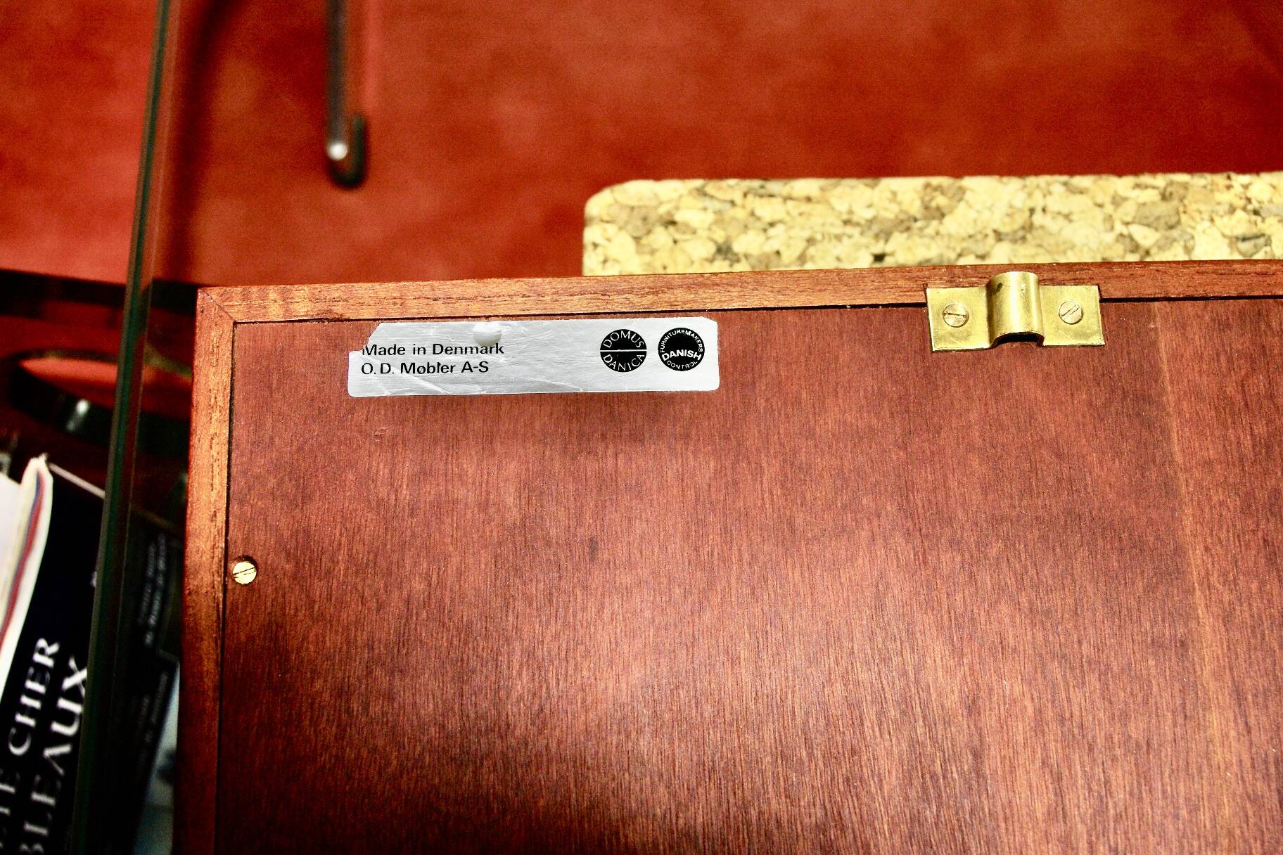 Large teak mirror by od mobler as 1950