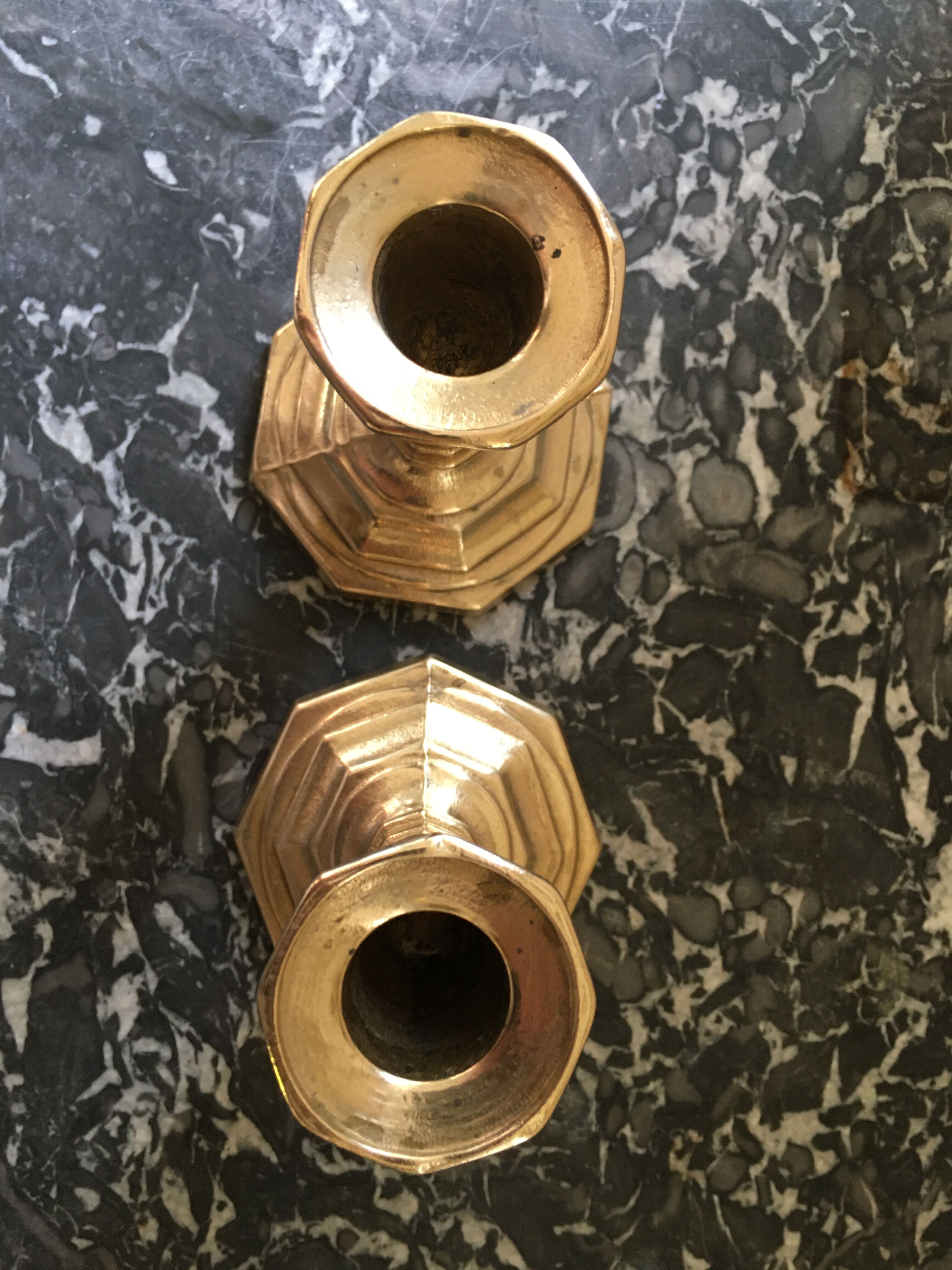 Nijhof Holland candlesticks in gilded brass