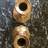 Nijhof Holland candlesticks in gilded brass