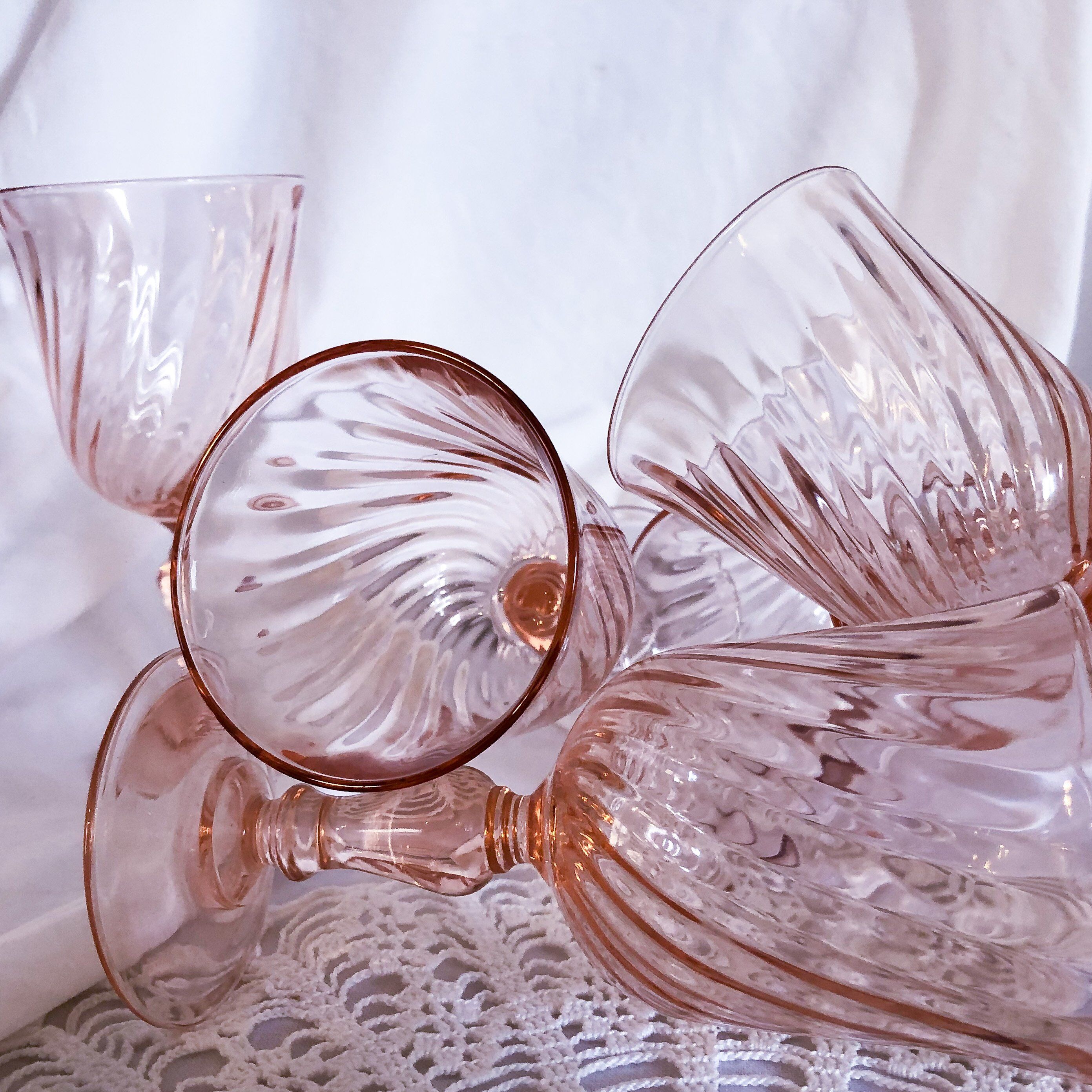 Rosaline white wine 5 glass set