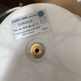 Lampe vintage 1970 Georgia Jacob modèle Corolle jaune flave - 51 cm