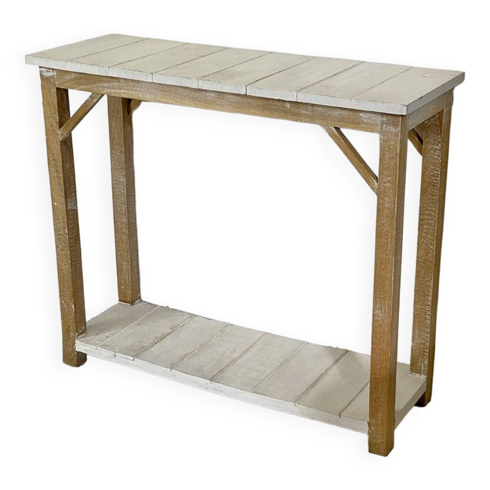 Console bois blanchi Jardin d'Ulysse