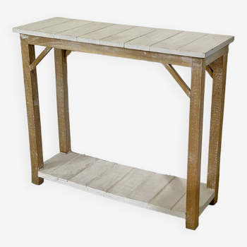 Console bois blanchi Jardin d'Ulysse