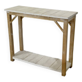 Console bois blanchi Jardin d'Ulysse