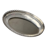 Vintage openwork basket in silver metal